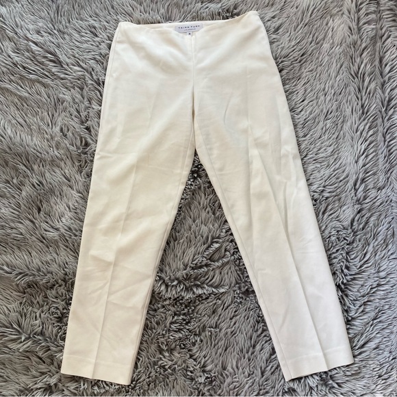 Trina Turk- size 4- Elegant White Tone- Women's Pants Cotton Lyocell - Picture 1 of 9